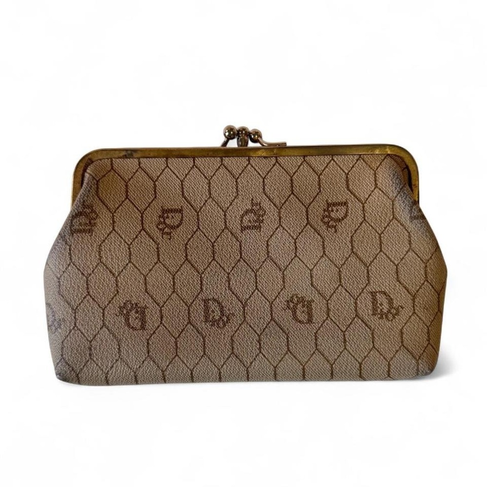 Christian Dior Honeycomb Clutch Leather